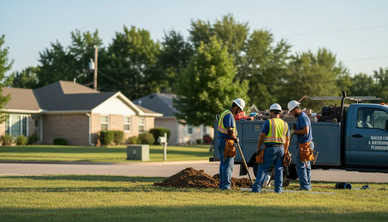 Residential water line and bathroom plumbing service in Andreas, PA